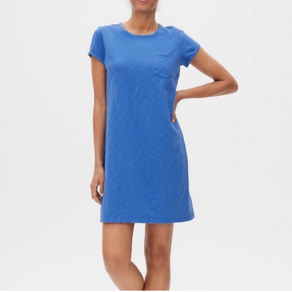 GAP Blue Pocket T-Shirt Dress